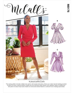 Patrones McCalls para mujer 8176 - Vestido Talla 32-40