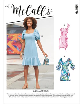 Patrón de costura McCalls para mujer 8179 - Vestido Talla 32-40