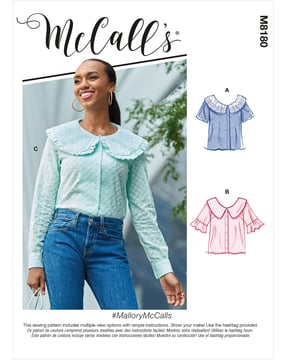 Patrons de couture McCalls pour femmes 8180 - Blouse Taille 32-40