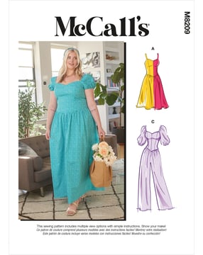 Patrons McCalls pour femmes M8209KK Robes et combinaisons tailles 52-58