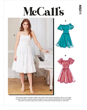 Robe froncée McCall's M8211RR Tailles 44-50