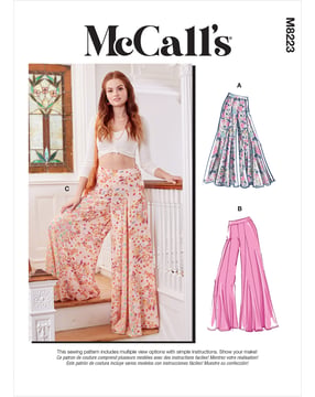 Patrón de costura McCalls para mujer 8223 - Pantalones Talla 32-40