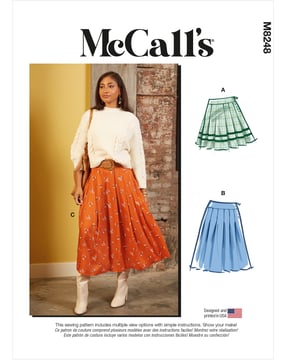 Patrón de costura McCalls para mujer 8248 - Falda Talla 32-40