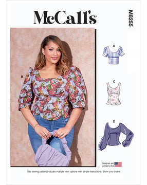 Chemisier doublé McCall´s M8255RR avec coutures princesse Tailles 44-50