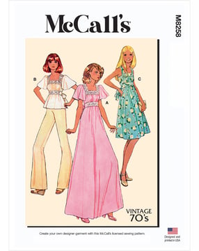 McCall's 8258 - Top de vestido vintage - Mujer
