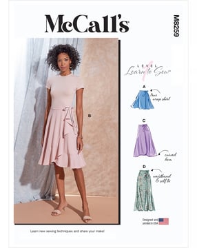 Patrón de costura McCalls para mujer 8259 - Falda Talla 32-40