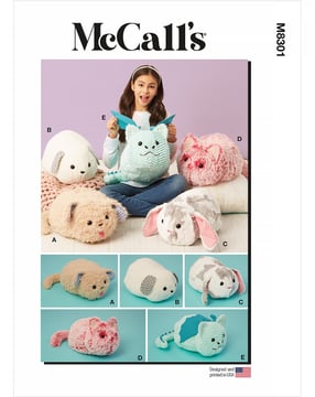 Patrons de couture McCall pour peluches #M8301OS