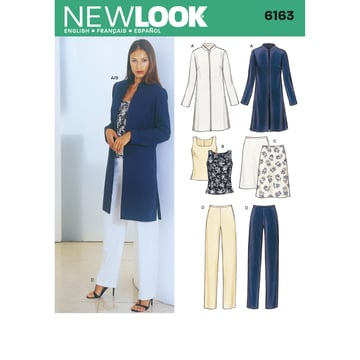 Patrón de costura New Look para mujer Combinación #N6163 Talla 36-44