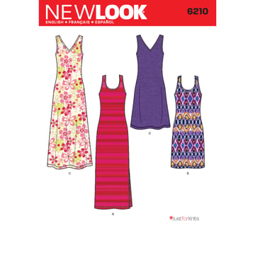 Vestido de punto para mujer en dos largos  #N6210