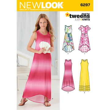 New Look patrón vestido de punto para niña N6297