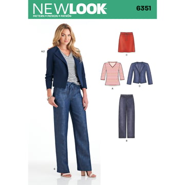 Chaqueta, pantalón, falda y top de punto para mujer #N6351