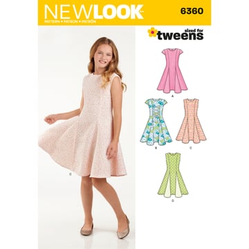 New Look patrón para niña Vestido sofisticado N6360