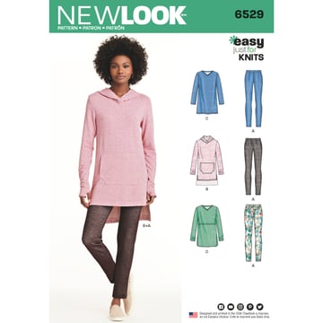 Patrón New Look para túnicas de punto y leggings #N6529