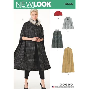 Patrón New Look para leggings de punto y vestidos para niños #N6535
