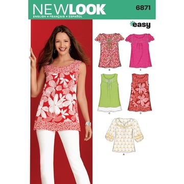Patrón de costura New Look para vestidos #N6871