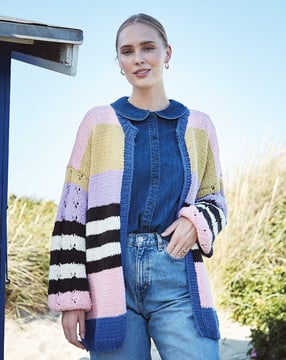 Gestreept vest #18 | Burda Breien N°06 - 2021 | PDF breipatronen