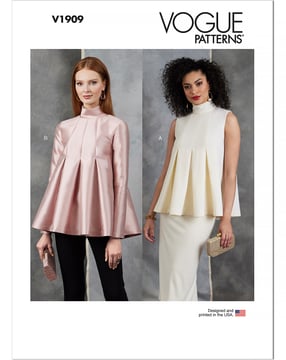Patron Vogue Blouse Femme à Enfiler #V1909