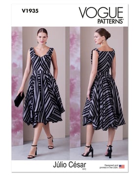 Patron Vogue Robe Femme avec corsage #V1935 Taille 44-52