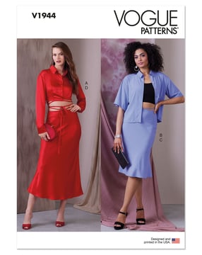 Patron Vogue Blouse et Jupe Femme #V1944 Taille 40-48