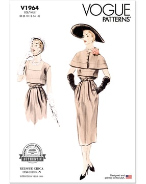 Patron Vogue V1964B5 Robe femme style vintage Taille 34-42