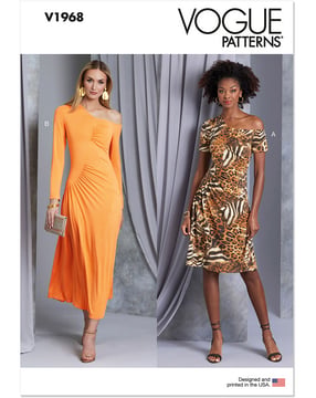 Patron Vogue V1968B5 Robe femme robe épaules dénudées taille 34-42