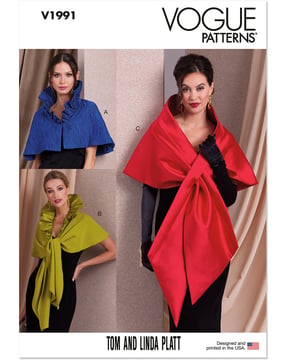 Patrons Vogue pour femmes en trois styles de cache-cœurs #V1991 tailles 34-44