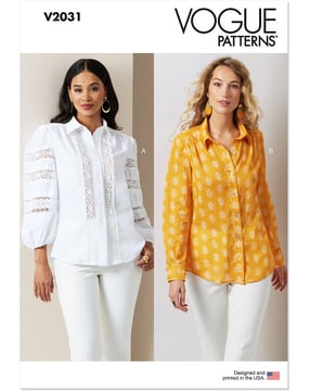 Patrons Vogue Chemisiers Femme #V2031 Taille 32-40