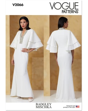 Patron Vogue Robe Femme avec ourlet sirène #V2066.H5 Taille 32-40