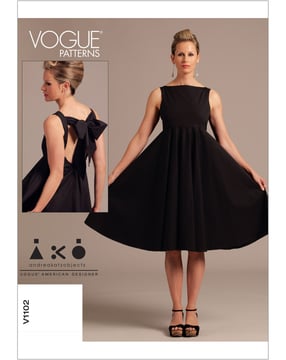 Patron Vogue robe femme avec jupe cercle #V1102 taille 40-46