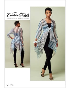 Patron Vogue Veste blouse femme #V1551 Taille 42-50