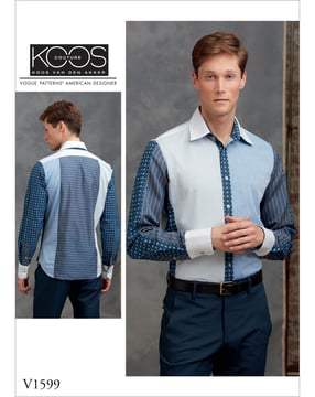 Patron Vogue Chemise Homme Design : Koos van den Akker  #V1599