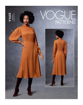 Patrons Vogue Robes à volants pour femmes #V1633 Taille 32-40