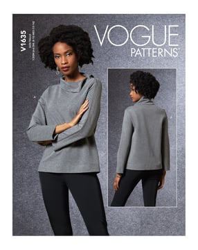 Patron Vogue pour femme Top Pull #V1635 Taille 42-48
