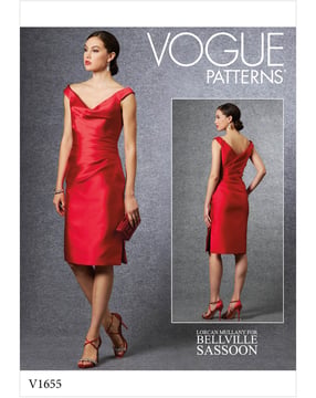 Patron Vogue Robe de cocktail pour femme #V1655 Taille 32-40