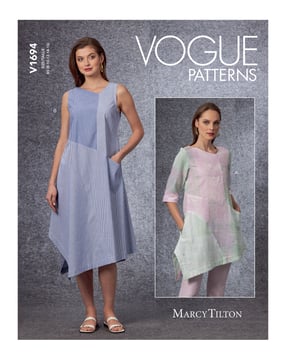 Patron Vogue Robe tunique femme #V1694 Taille 34-42