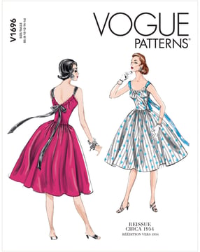 Patron Vogue Robe Femme Vintage #V1696 Taille 34-42
