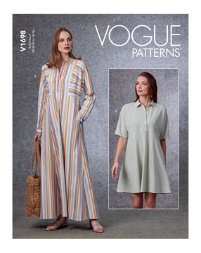Patron Vogue robe décontractée femme #V1698 tailles 34-42