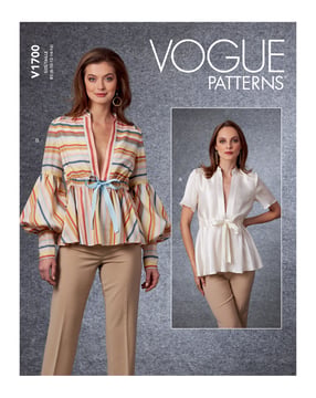 Patrons Vogue Blouses à enfiler pour femmes #V1700 Taille 42-50