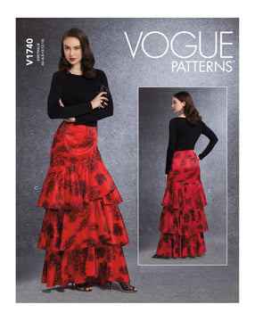 Patron Vogue jupe élégante pour femmes #V1740 Taille 40-48