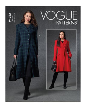 Patron Vogue Manteau Femme #V1752 Taille 42-50