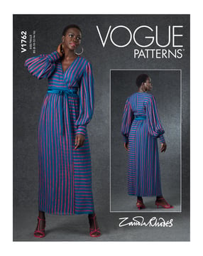 Patron Vogue Robe longue femme #V1762 Taille 34-42