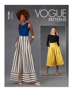 Patrons Vogue Pantalons pour femmes    #V1789 Taille 42-50