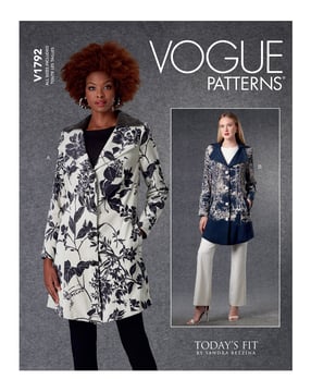 Patron Vogue Manteau Femme #V1792 Taille 32-50