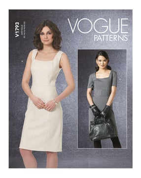 Patron Vogue robe femme ajustée #V1793 tailles 32-38