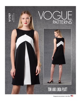 Patron Vogue Robe Femme  Design : Tom et Lina Platt #V1797 Taille 34-42