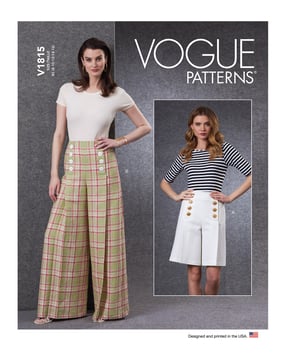 Patron Vogue Pantalons Femme #V1815 Taille 34-42