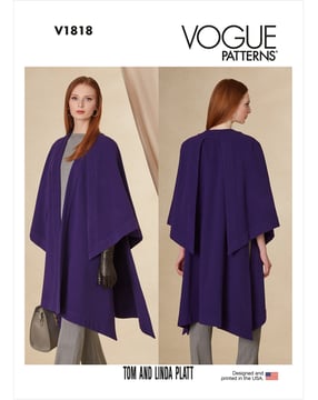 Patron Vogue Manteau Femme #V1818 Taille 32-50