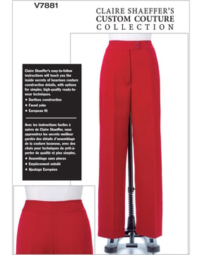 Patrons Vogue Pantalons et Shorts pour femmes #V7881 Taille 32-36