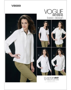 Patrons Vogue Chemisiers pour femmes #V8689 tailles 32-38
