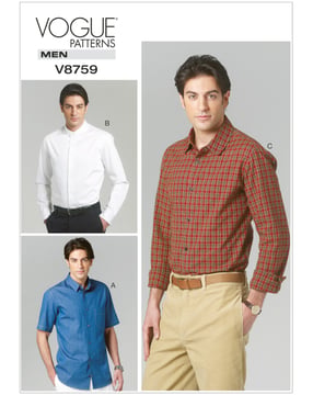 Patron Vogue Chemise Homme #V8759